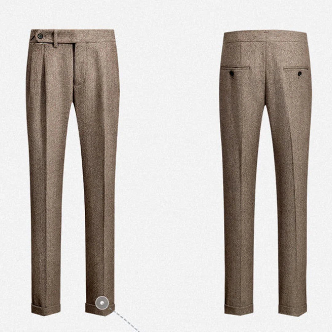 Men's herringbone flannel wool blend gurkha pants