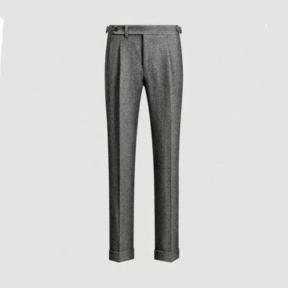 Men's herringbone flannel wool blend gurkha pants