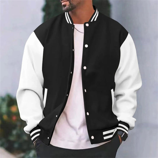 Noir Considered Longline Tailored Bomber Jacket with Button Front