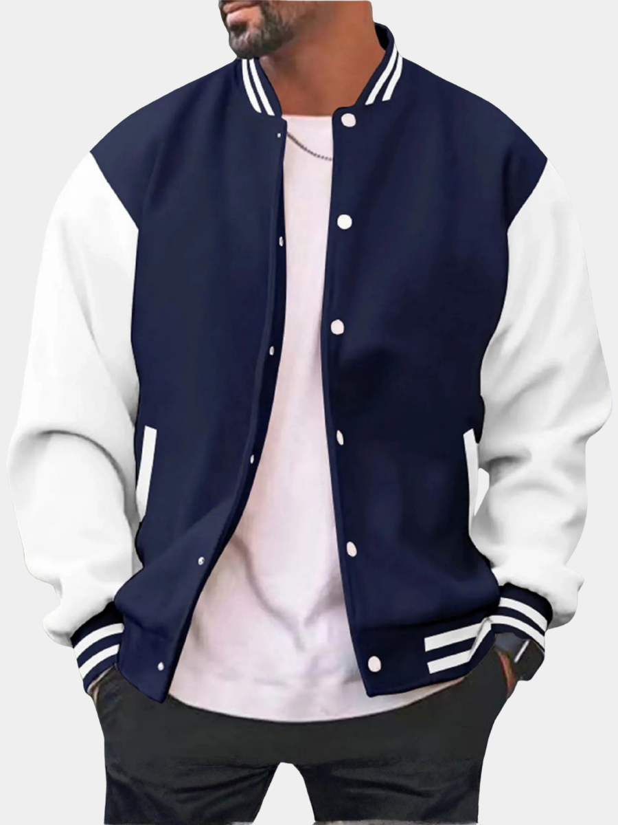 Considered Longline Tailored Bomber Jacket with Button Front