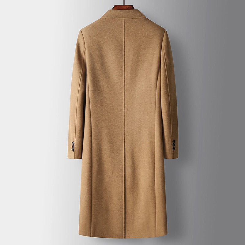 Men's Insulated Double-Breasted Overcoat