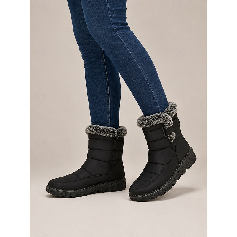 Cozy Fur-Trimmed Winter Snow Boots – view 3