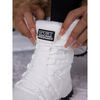 Cozy Lace-Up Winter Boots with Grip Sole – view 4