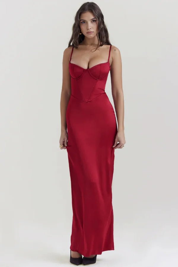 Hannah | Satin Gown Sweetheart Neckline Formal Fit 0