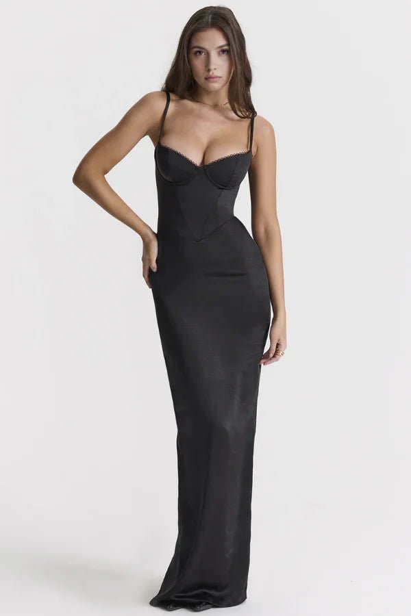 Hannah | Satin Gown Sweetheart Neckline Formal Fit 1