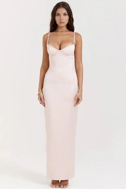 Hannah | Satin Gown Sweetheart Neckline Formal Fit 4