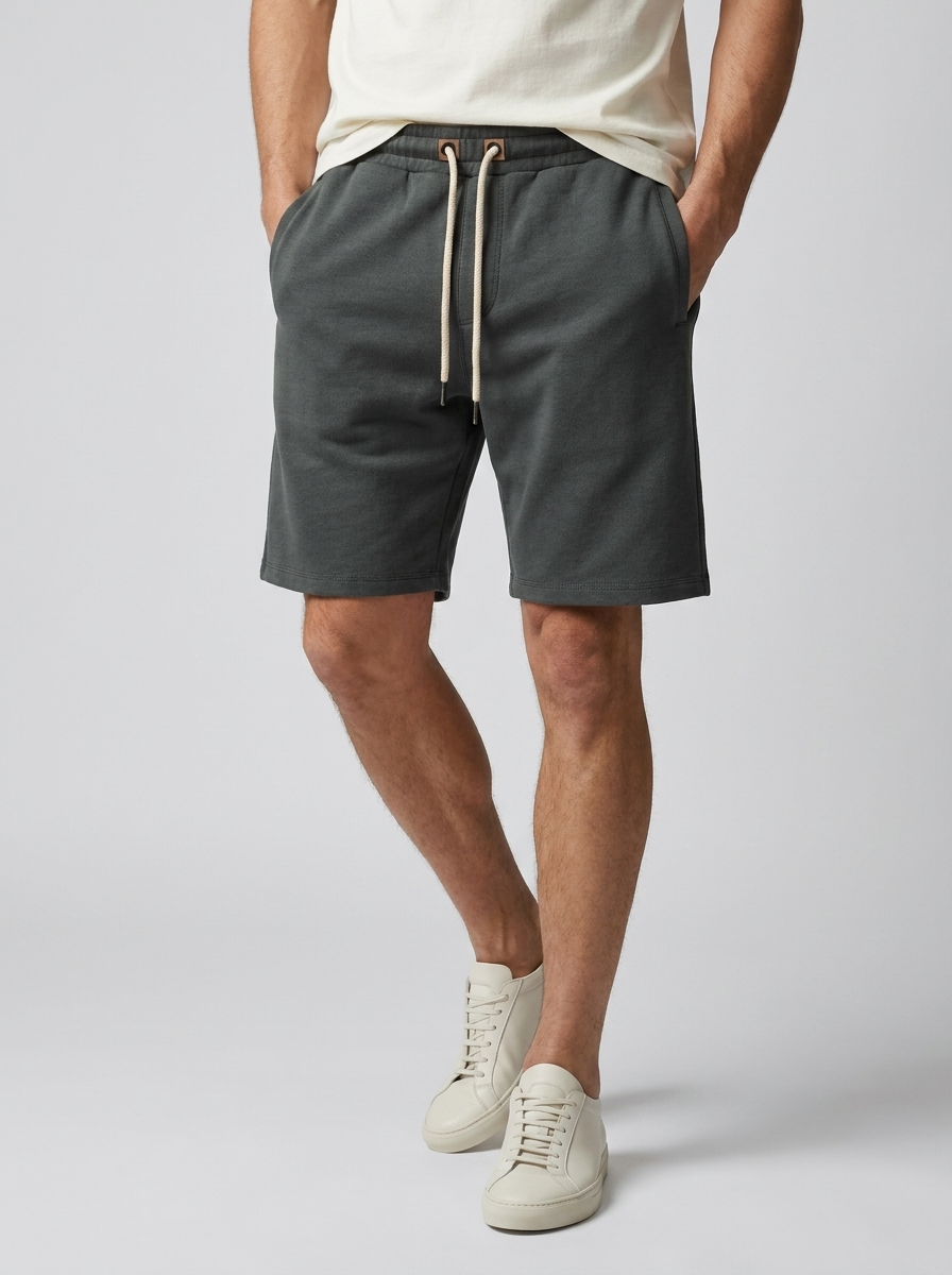 Men's gray Jersey Sweat Shorts