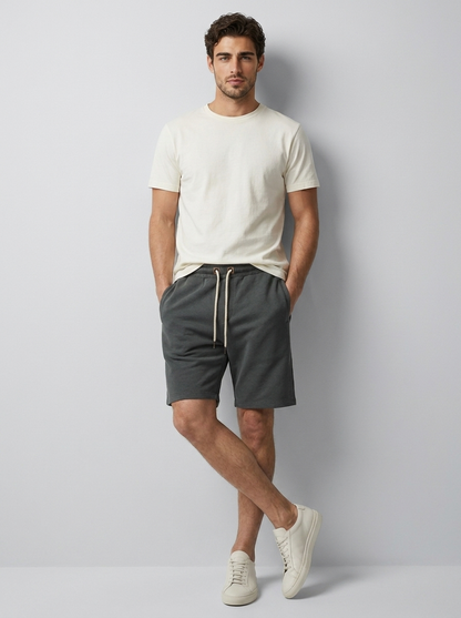 Men's gray Jersey Sweat Shorts
