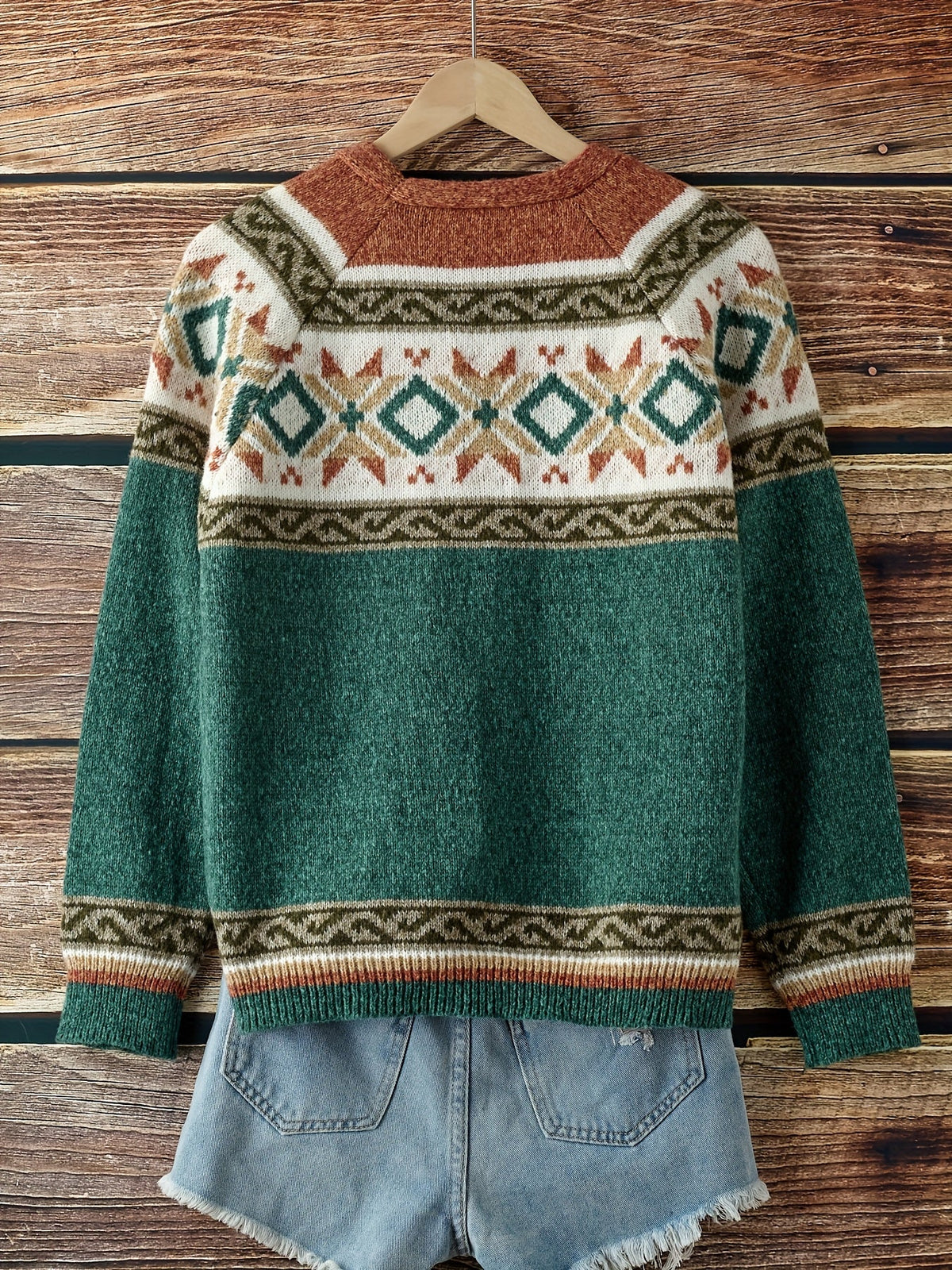 Women's Patterned Cardigan, Button-Front Winter Knit