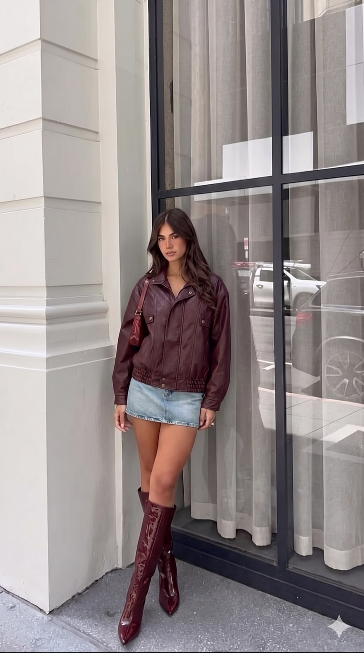 Cherry Turtleneck Jacket with Elasticated Waist and Pockets – view 3