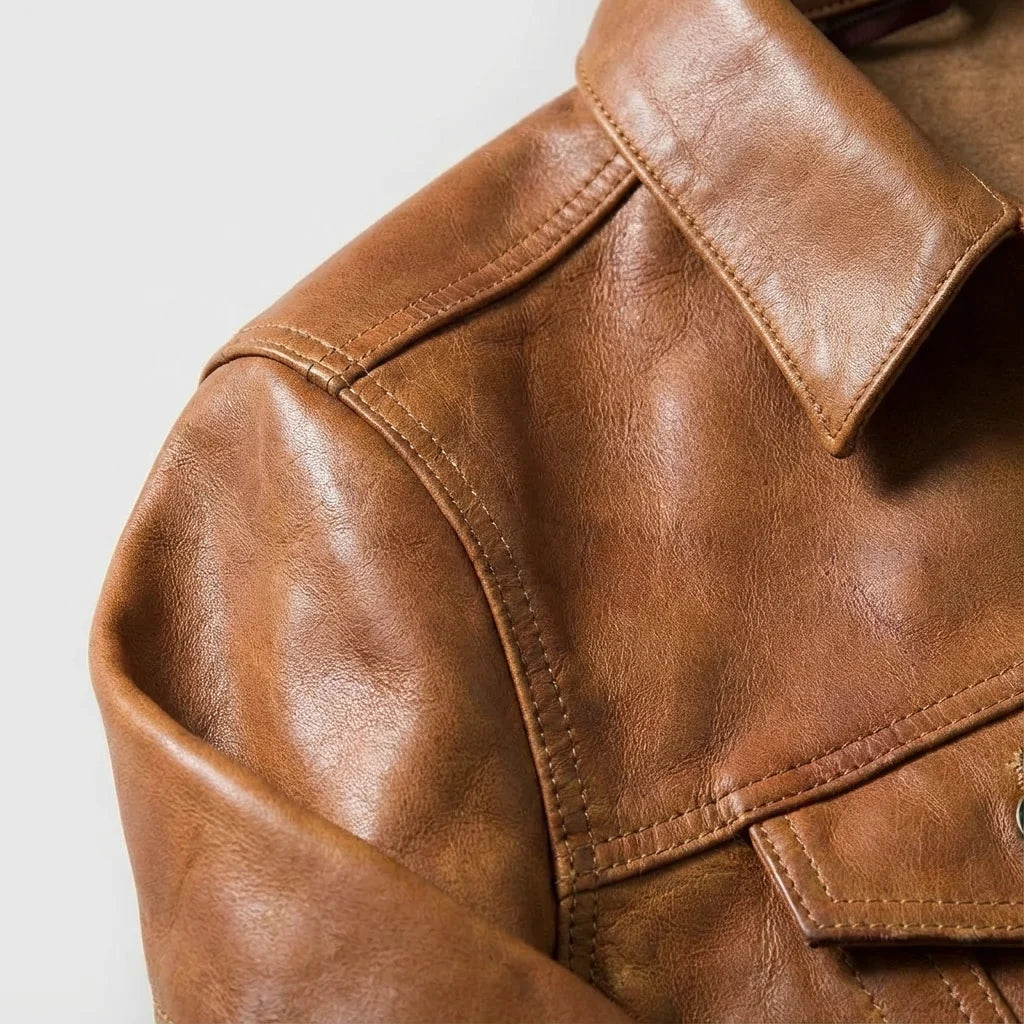 Anthony leather jacket in cognac
