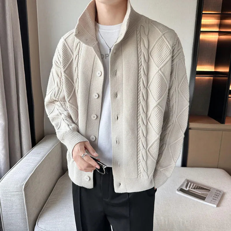 Men's wool cardigan sweater