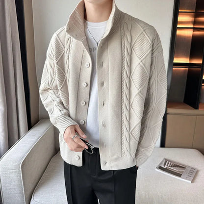 Men's wool cardigan sweater