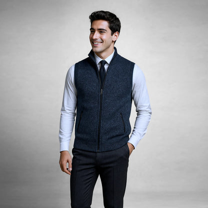 Gabriel lambswool gilet in brown