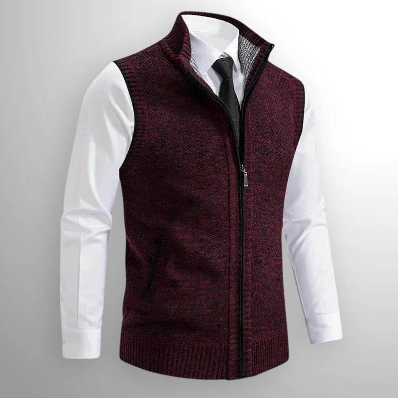 Gabriel lambswool gilet, back view