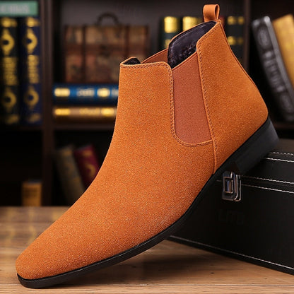Red Brown Men's Classic Ankle Chelsea Boots