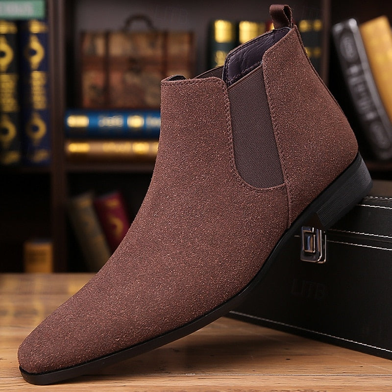 Coffee Men's Classic Ankle Chelsea Boots