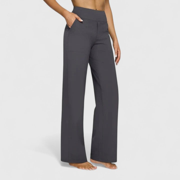 Women's wide-leg trousers in gray