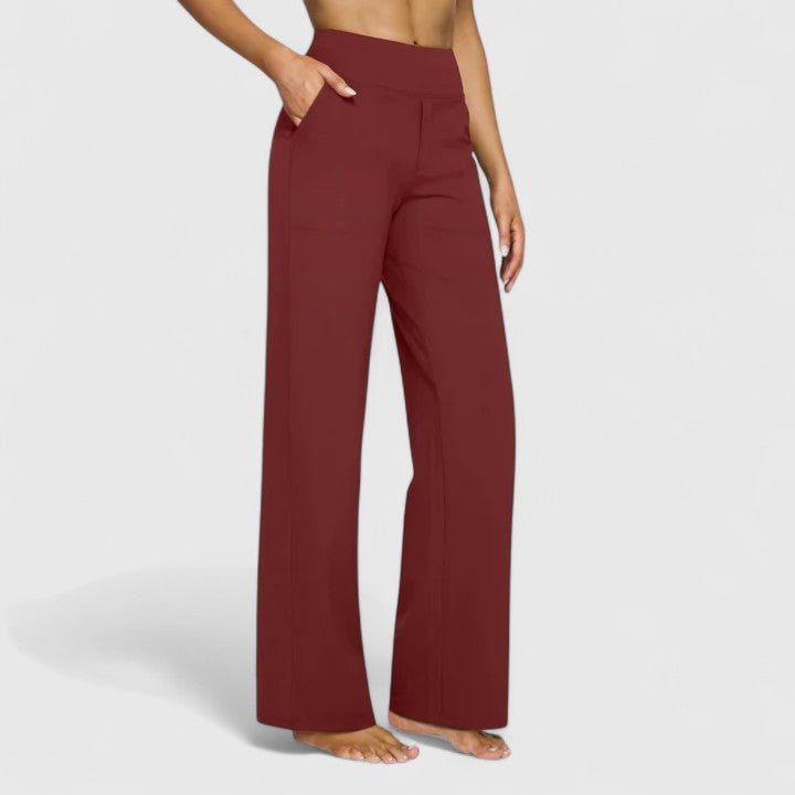 Women's wide-leg trousers in red
