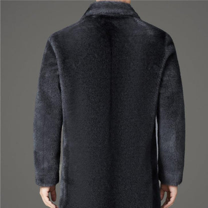 Men's reversible faux fur coat