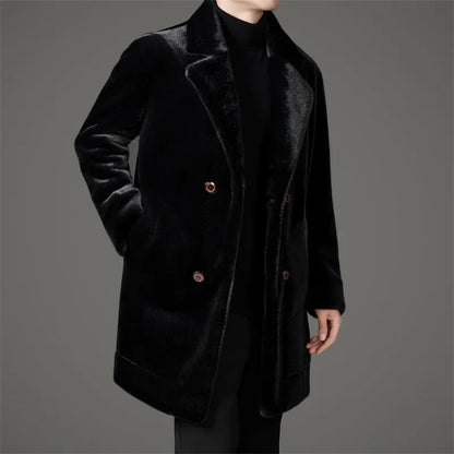 Men's reversible faux fur coat