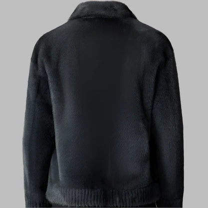 Men's reversible faux fur jacket