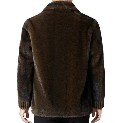 Men's reversible faux fur jacket