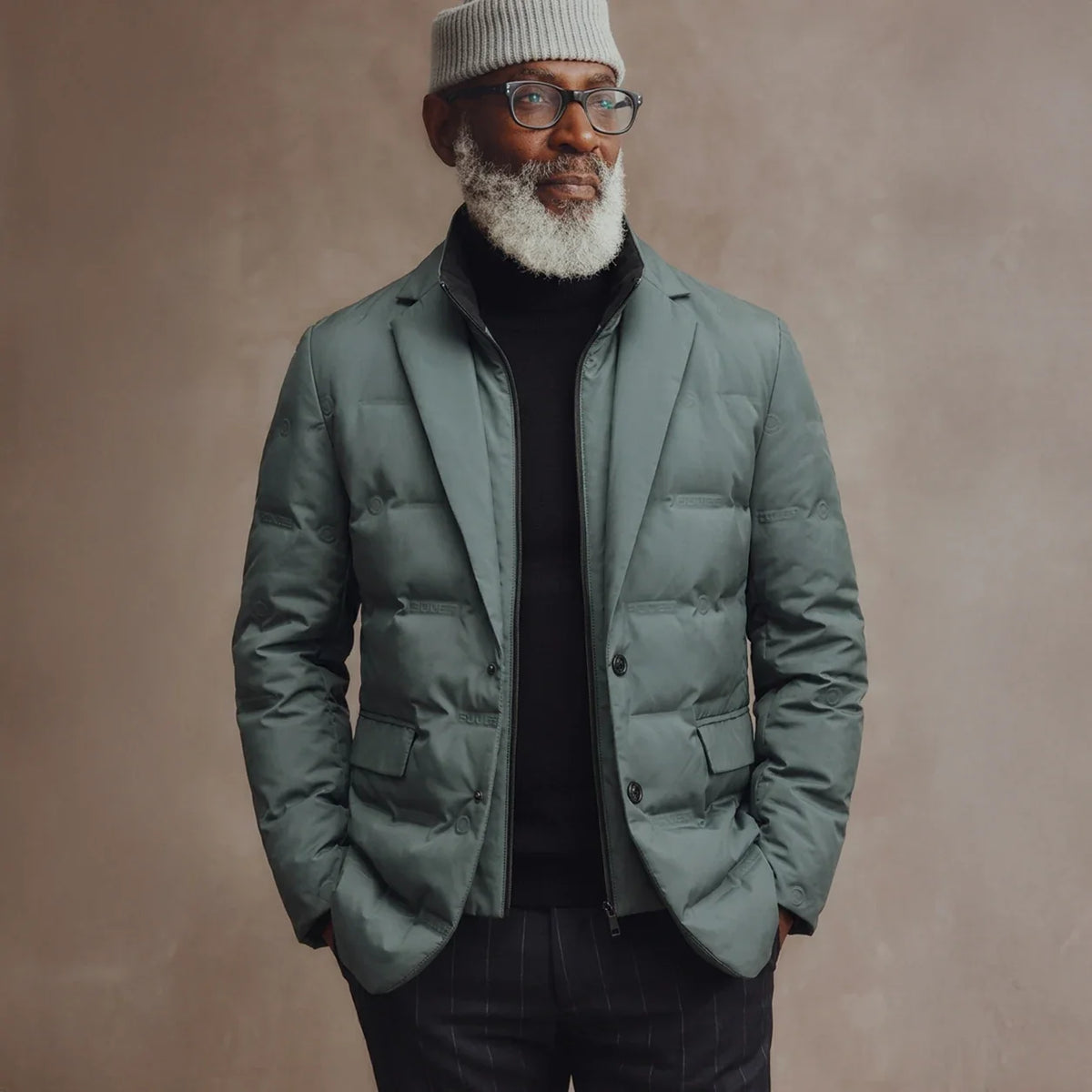 Men's duck down jacket in blazer style