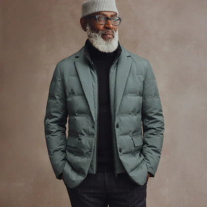 Men's duck down jacket in blazer style