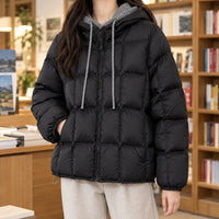 Ella | Women's Hooded Duck-Down Puffer Jacket with Drawcord Hem