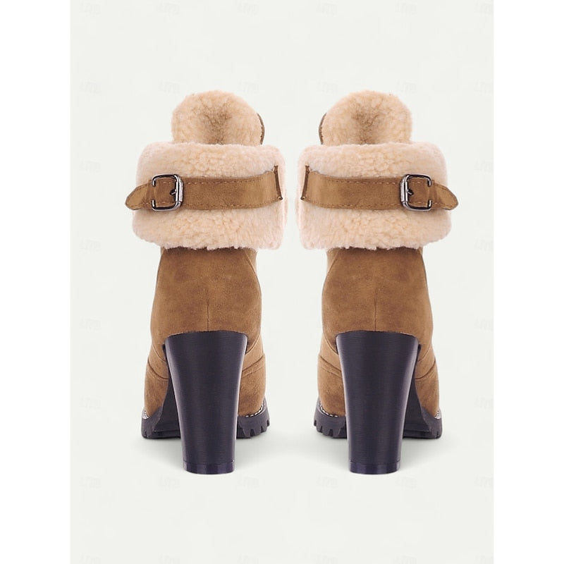 Fur-Trimmed Lace-Up Winter Boots – view 4