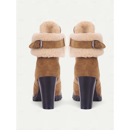 Fur-Trimmed Lace-Up Winter Boots – view 4