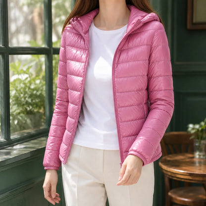 Wren cashmere down jacket in pink