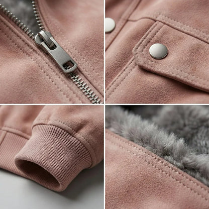 Delilah lambskin leather jacket, back view