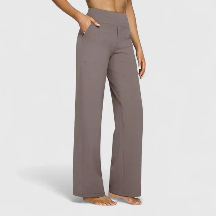 Women's comfort pants in taupe