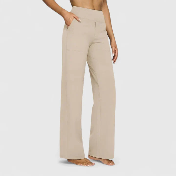 Women's comfort pants in cream