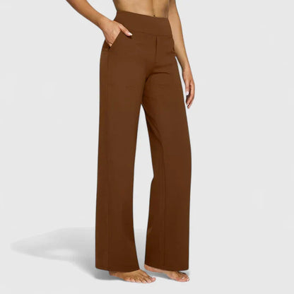 Women's comfort pants in brown