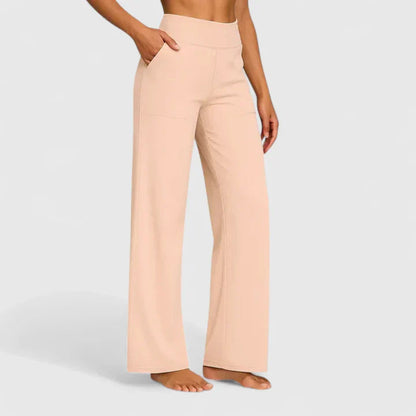 Women's comfort pants in apricot