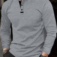 Jasper | Men's Round-Neck Button-Placket Henley