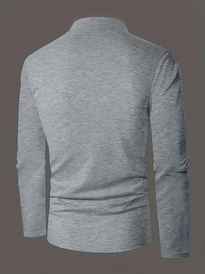Men's Round-Neck Button-Placket Henley – view 2