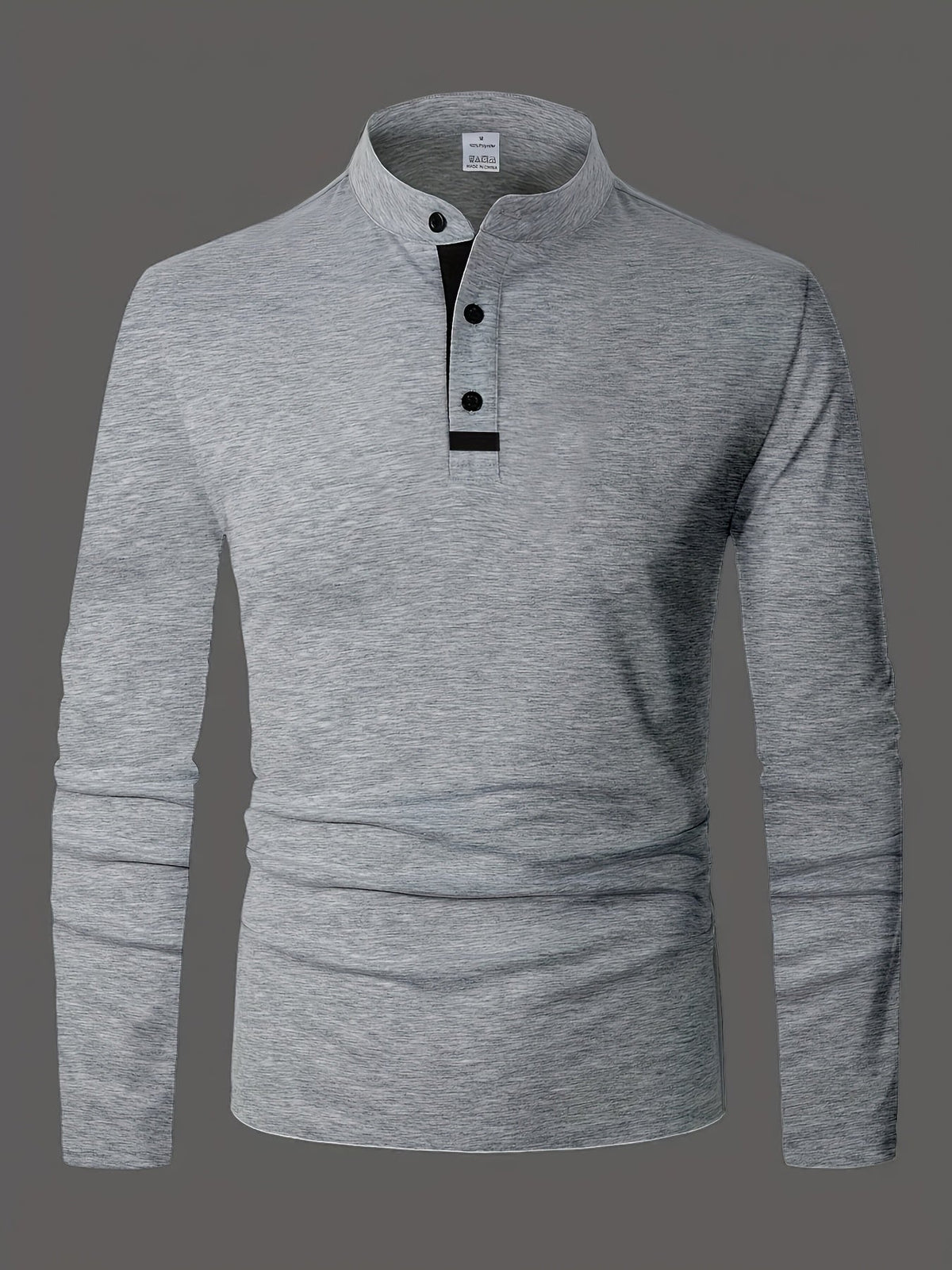 Men's Round-Neck Button-Placket Henley – view 4