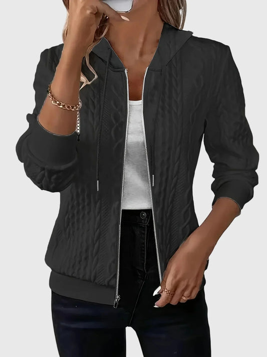 Women's black zip hoodie
