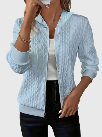 Women's sky blue zip hoodie