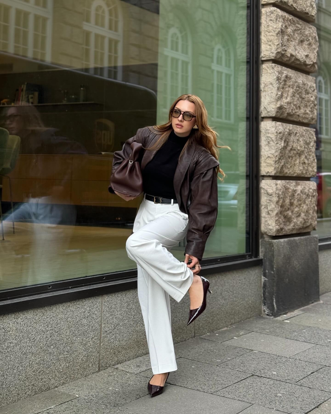 Cropped Suede Lapel Jacket with Kimono Tie Waist – view 4