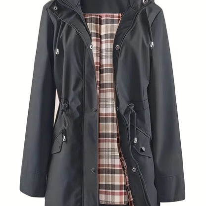 Joyce | Hooded Drawstring Rain Jacket 10