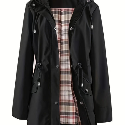 Joyce | Hooded Drawstring Rain Jacket 12