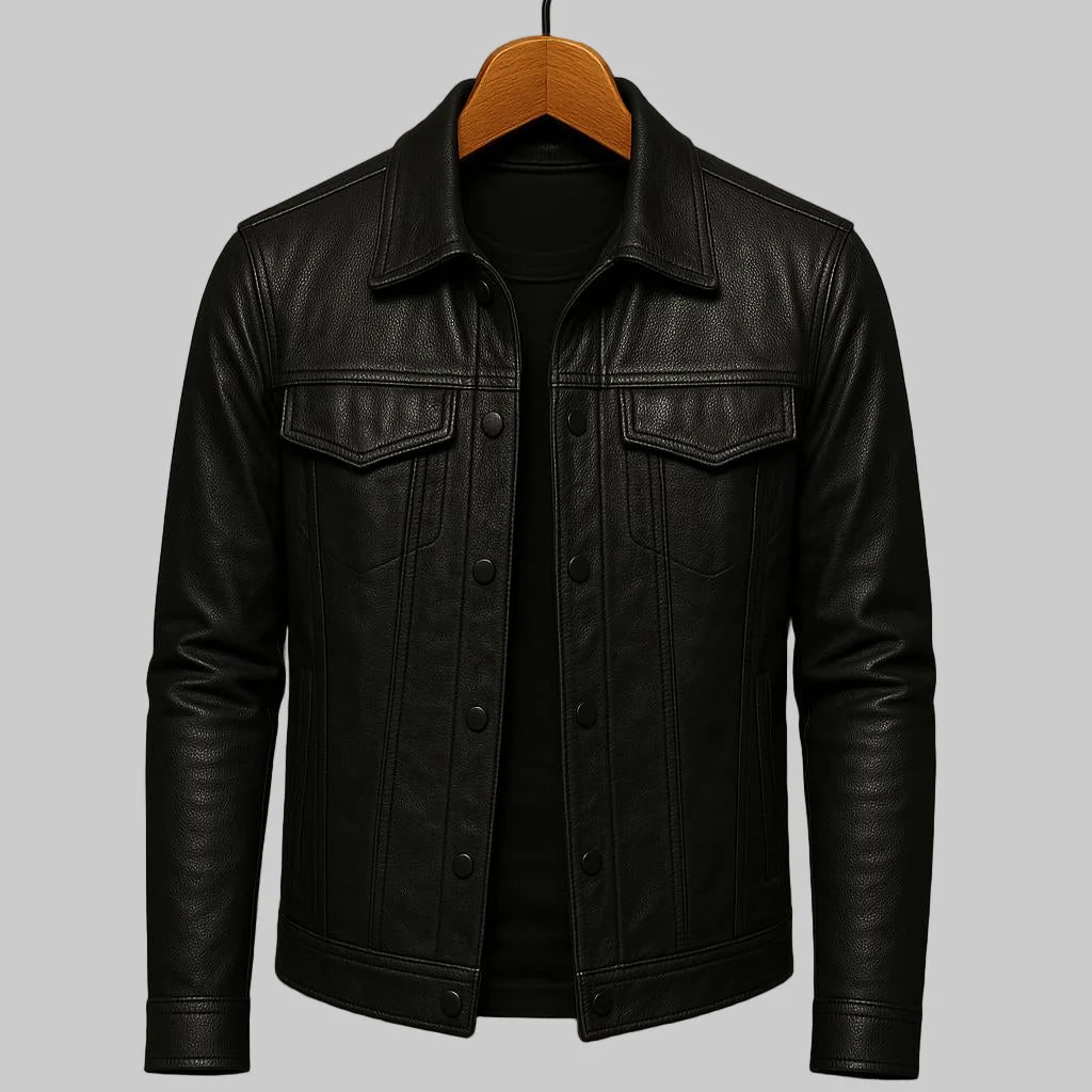 Beckett leather jacket, interior lining detail