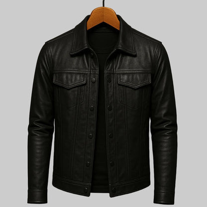 Beckett leather jacket, interior lining detail