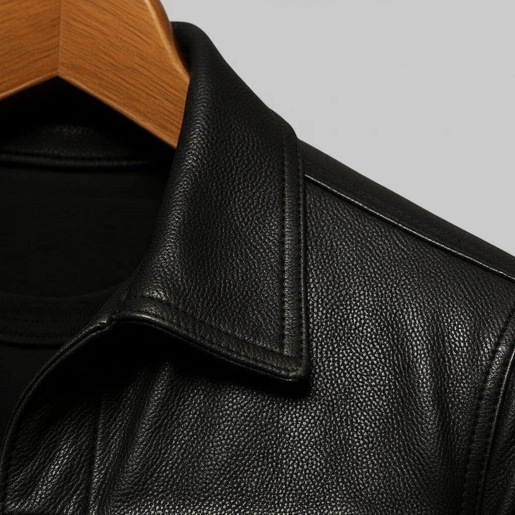 Beckett leather jacket in black