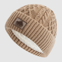 Lily | Fold-Over Cuff Fleece-Lined Knit Beanie